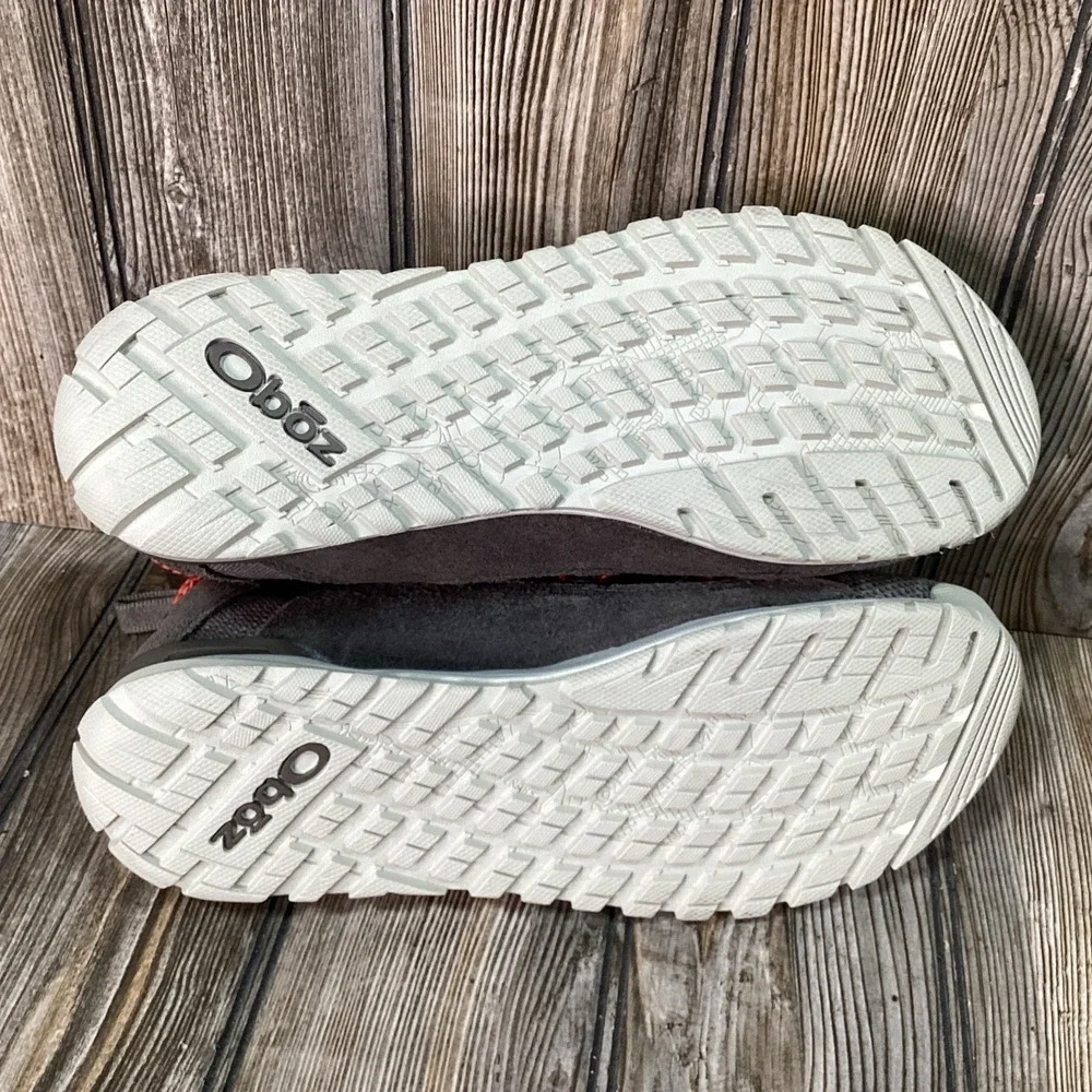 Oboz Womens Lena Mid Hiking Boots Stretch Knit Lace Up Shoes Gray Size 9.5 NEW